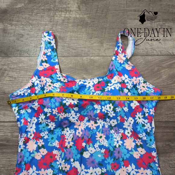 Adisputent Cage Back Floral One Piece Swimsuit Size XXL - Picture 4 of 6